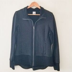 Cabi full zip sweatshirt high low hem medium